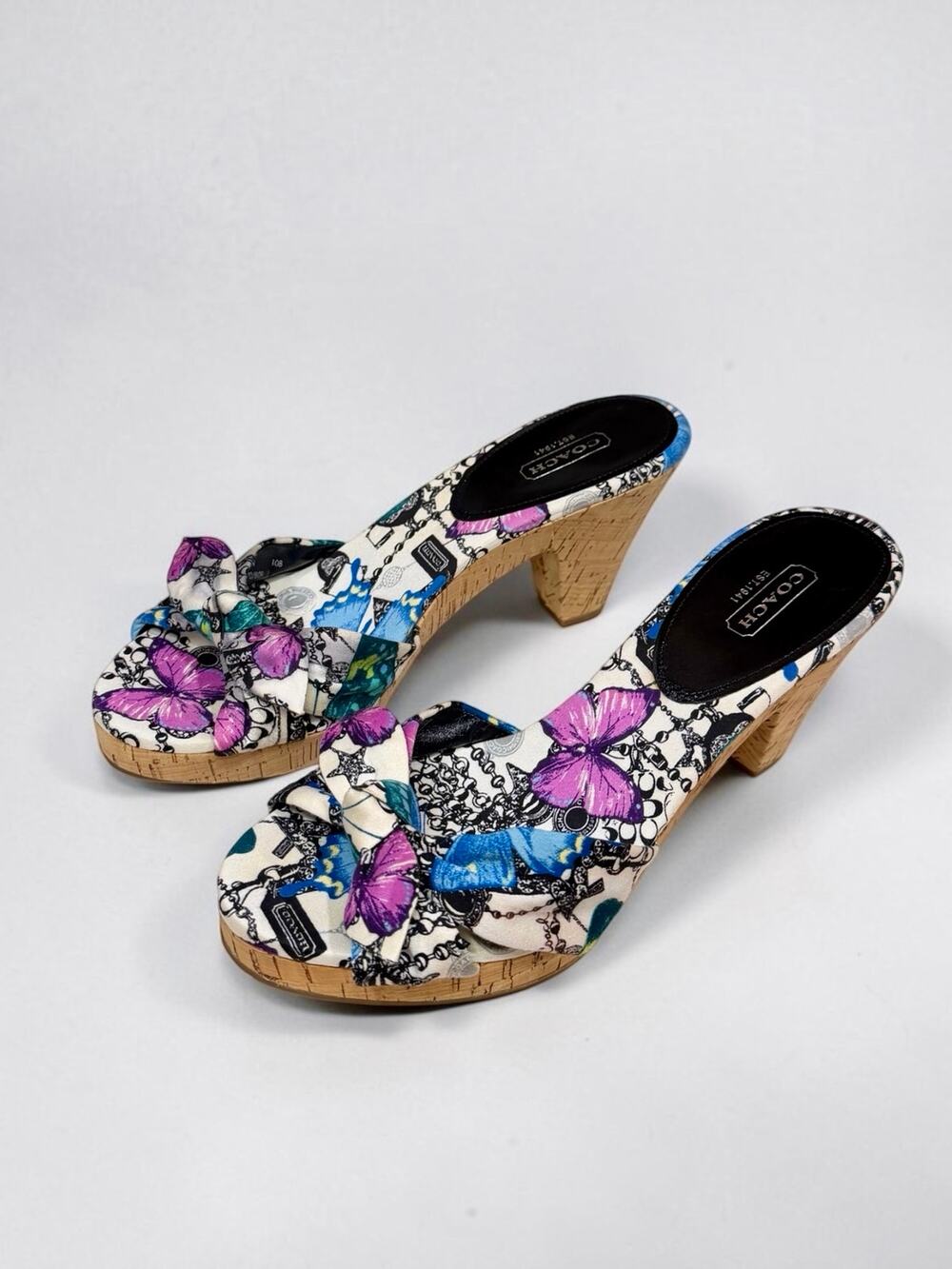 Y2K Coach A0454 Karen Platform Butterfly Sandal Size 10B